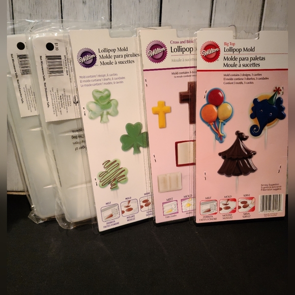 Lollipop form molds for Chocolate, NWT bundle set of 5 - Picture 1 of 12